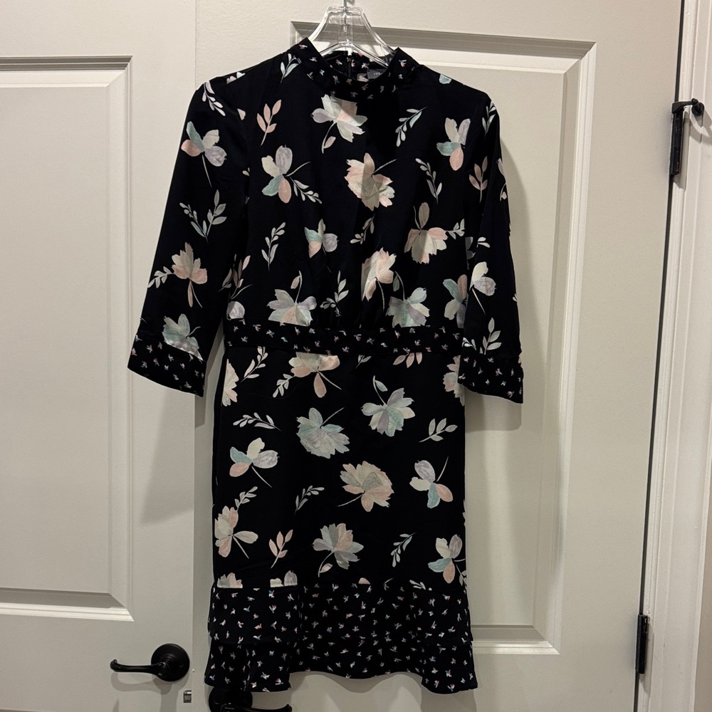 The Limited Black Floral Long Sleeve Dress